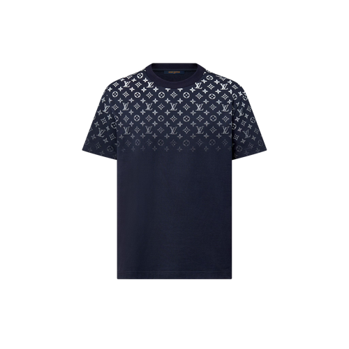 LOUIS VUITTON 1AFQB2 Men's Gradient Cotton T-Shirt | 路易威登 男仕T恤 (深藍色)