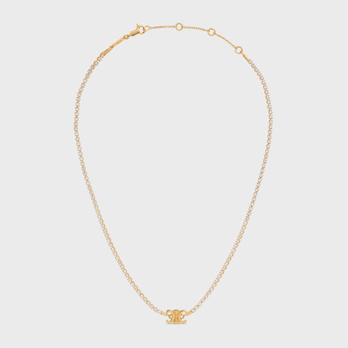 CELINE Triomphe Sparkle Necklace | 賽琳 頸鏈 (金色)