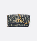 CHRISTIAN DIOR Small Miss Caro Pouch with Chain | Dior handbag (blue presbyopia)