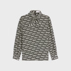 CELINE Lavaliere Blouse with Bow in Silk | 賽琳 上衣 (黑白色)