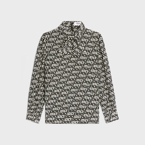 CELINE Lavaliere Blouse with Bow in Silk | 賽琳 上衣 (黑白色)