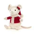 JELLYCAT Merry Mouse | Christmas Mouse Doll (Red)