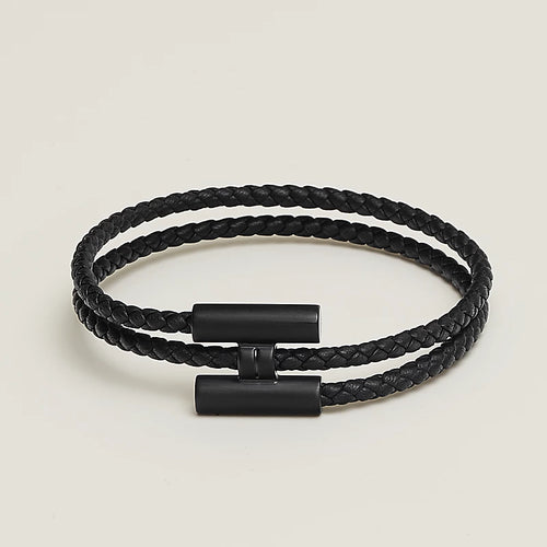 HERMES Men's Tournis Tresse bracelet | 愛馬仕 男仕手鏈 (全黑色)