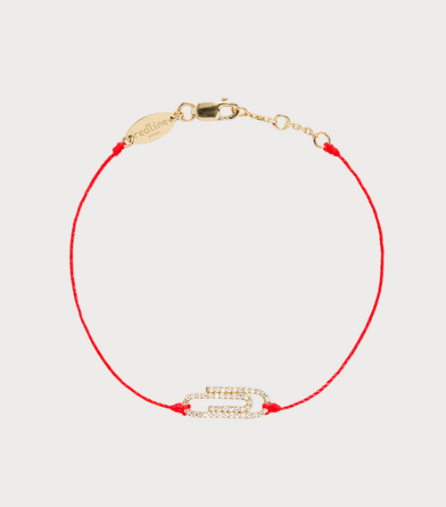 REDLINE Trombone Yellow Gold and Diamond Bracelet(2 Colors)