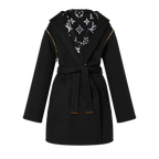 LOUIS VUITTON 1AC2D7 Reversible Zip Sleeve Hooded Wrap Coat | 路易威登 外套 (黑色)