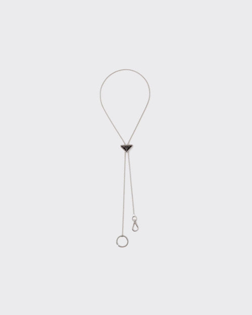 PRADA 1PS052 Metal Keychain Necklace | Prada Necklace (Multicolor)