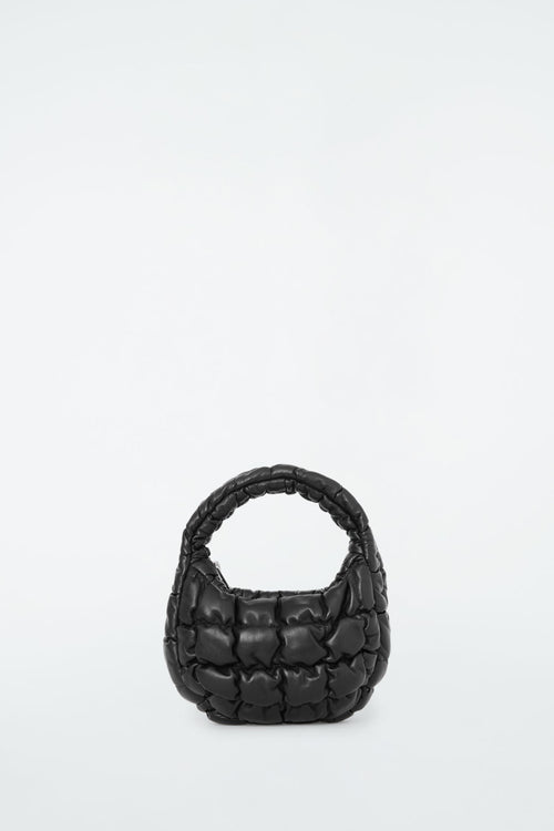 COS Quilted Micro Bag Leather | 迷你手袋 (黑色)