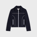 CELINE Chelsea Blouson Jacket in Gauffered Double Wool | 賽琳 外套 (深藍色)