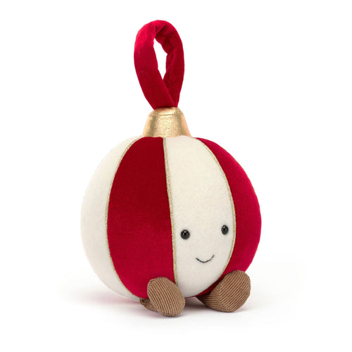 JELLYCAT Amuseables Bauble | Christmas charm (red and white) 