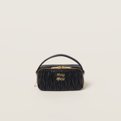 MIU MIU Matelasse Nappa Leather Shoulder Bag | 繆繆 手袋 (Black)