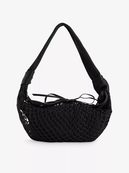 LEMAIRE Fortune Croissant Filt Woven and Leather Shoulder Bag | 手袋 (黑色)