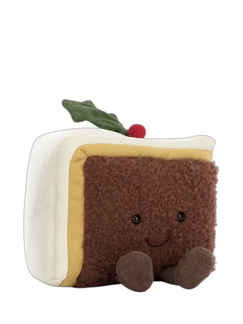 JELLYCAT Amuseables Slice of Christmas Cake | Christmas Cake (Brown)