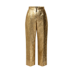 LOUIS VUITTON 1AGFAK Floral Jacquard Trousers Golden | Louis Vuitton trousers (gold)