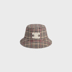 CELINE Triomphe Bob in prince of wales wool | 賽琳 漁夫帽 (米色)