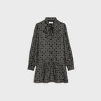 CELINE Basque Mini Dress in Silk Twill | 賽琳 迷你裙 (黑色)