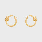 CELINE Knot Small Hoops in Brass | 賽琳 耳環 (Gold)