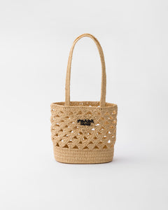 PRADA Crochet Tote Bag | 普拉達 草編袋 (Natural)