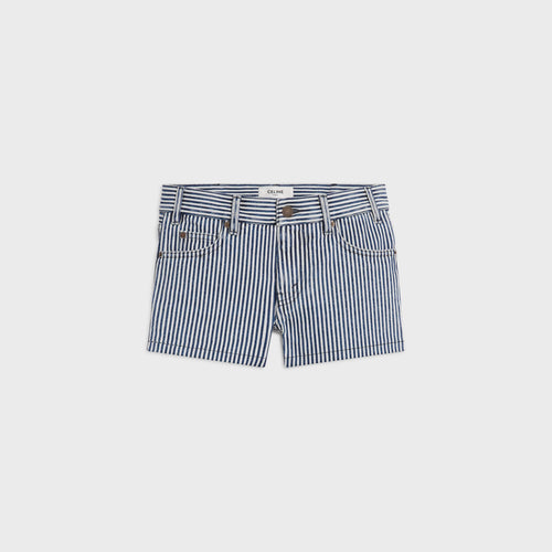 CELINE Mini Shorts in Heavy Stripe Cotton | 賽琳 短褲 (藍白色)