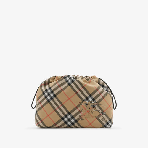 BURBERRY Check Pouch | 博柏利 手袋 (啡色)