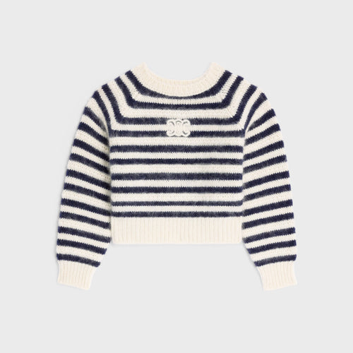 CELINE Crew Neck Mariniere Sweater in Mohair and Silk | 賽琳 上衣 (黑白色)