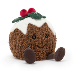 JELLYCAT Amuseables Christmas Pudding | Christmas Pudding Doll (Brown)