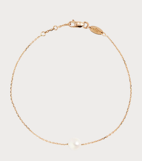 REDLINE Sensuelle Rose Gold and Pearl Chain Bracelet(Rose Gold)