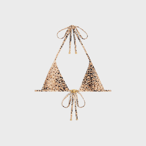 CELINE Triomphe Triangle Top | 賽琳 泳衣 (豹紋)