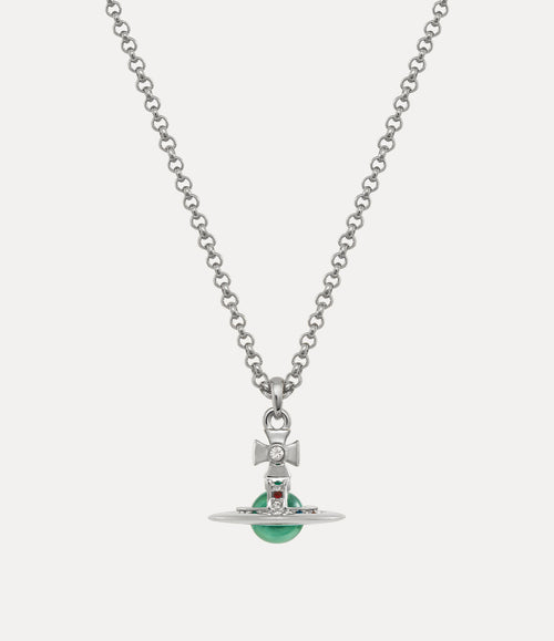 VIVIENNE WESTWOOD New petite orb pendant | 西太后 頸鏈 (銀綠色)