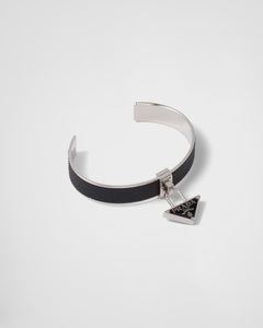 PRADA 1IB375 Metal and Saffiano Leather Bracelet | 普拉達 手鐲 (多色)