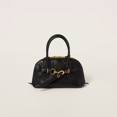 MIU MIU Aventure Nappa Leather Top-Handle Bag | 繆繆 手袋 (Black)