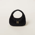 MIU MIU Wander Matelasse Nappa Leather Hobo Bag M Size | 繆繆 腋下袋 (中碼/Black
)