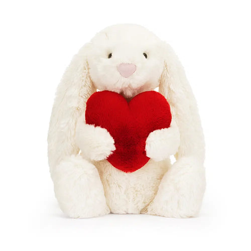 JELLYCAT Bashful Red Love Heart Bunny | Red Love Bunny (White)