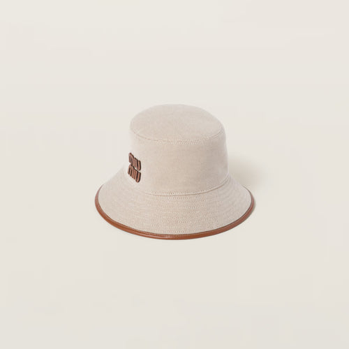 MIU MIU Canvas Bucket Hat | 繆繆 漁夫帽 (米色)