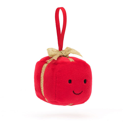 JELLYCAT Festive Folly Present | Christmas Gift Charm (Red)