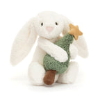 JELLYCAT Bashful Bunny with Christmas Tree | 兔子與聖誕樹 (白色)