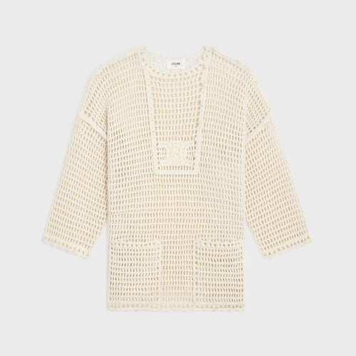 CELINE Triomphe Baja in Crocheted Wool | 賽琳 上衣 (白色)