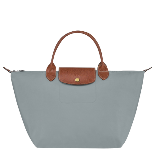 LONGCHAMP Le Pliage Original M Handbag | 瓏驤 短帶手提袋 (Steel)