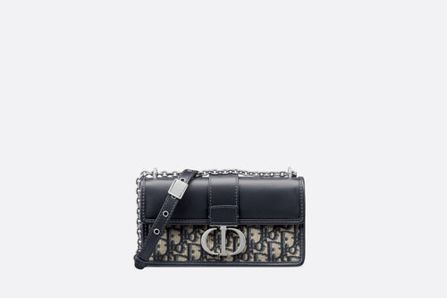 CHRISTIAN DIOR 30 Montaigne East-West Bag with Silver Chain | 迪奧 手袋 (藍色/銀扣)