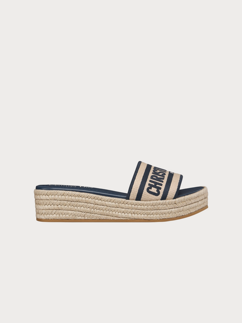 CHRISTIAN DIOR Dway Platform Slide Raffia(2 Colors)