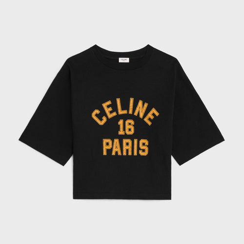 CELINE Loose Celine 16 T-Shirt in Cotton Jersey | 賽琳 短袖上衣 (黑色)