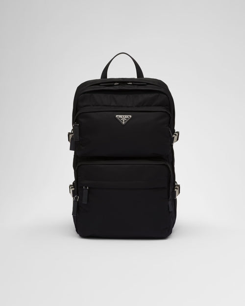 PRADA Men's Re-Nylon and Saffiano Leather Backpack | 普拉達 男仕背囊 (黑色)