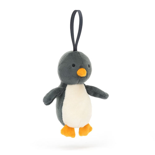 JELLYCAT Festive Folly Penguin | Penguin Christmas Tree Ornament (Black and White)