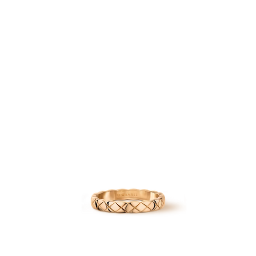 CHANEL Coco Crush Ring Quilted motif 18K Beige Gold | 香奈兒 戒指 (玫瑰金)