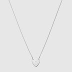 GUCCI Trademark Necklace with Heart Pendant Silver | 古馳 頸鏈 (銀色)