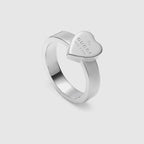 GUCCI Trademark Ring with Heart Pendant | 古馳 心形戒指 (銀色)