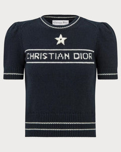 CHRISTIAN DIOR Short Sleeve Sweater Cashmere(2 Colors)