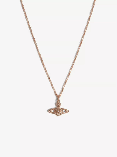 VIVIENNE WESTWOOD Mini Bas Relief Pendant Necklace Pink gold | 西太后 頸鏈 (多色) - LondonKelly 英國名牌代購