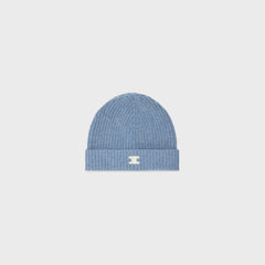 CELINE Beanie with Triomphe Patch | 賽琳 冷帽 (Blue Denim)