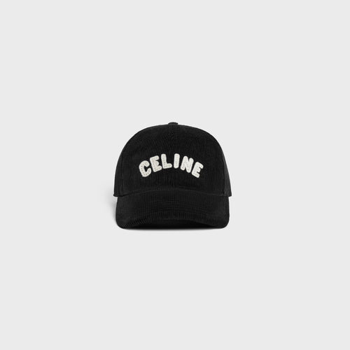 CELINE Baseball Cap | 賽琳 燈芯絨棒球帽 (Black) 