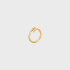 CELINE Triomphe Asymmetric Ring in Brass with Rhodium Finish | Celine Ring (Multiple Colors)